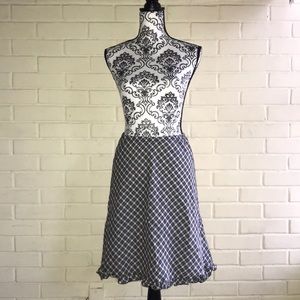 Max Studio Black/White Midi Skirt